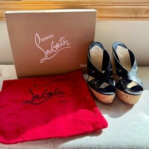 Authentic Christian Louboutin Cork Wedges, size 36